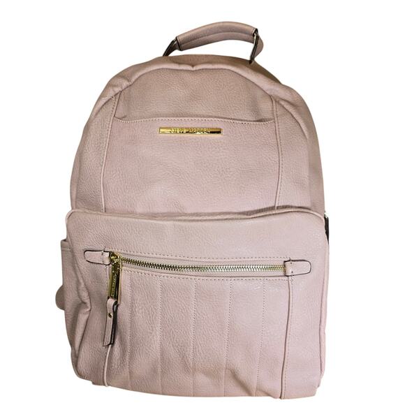 Steve Madden Pebbled Padded Fullsize Backpack 17x14x5. Gold Hardware. - Picture 1 of 8